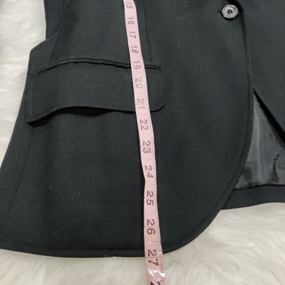 Harvé Benard Womens Black Wool Blazer Size 14 Single Button Classic Fit Made In - Picture 15 of 15